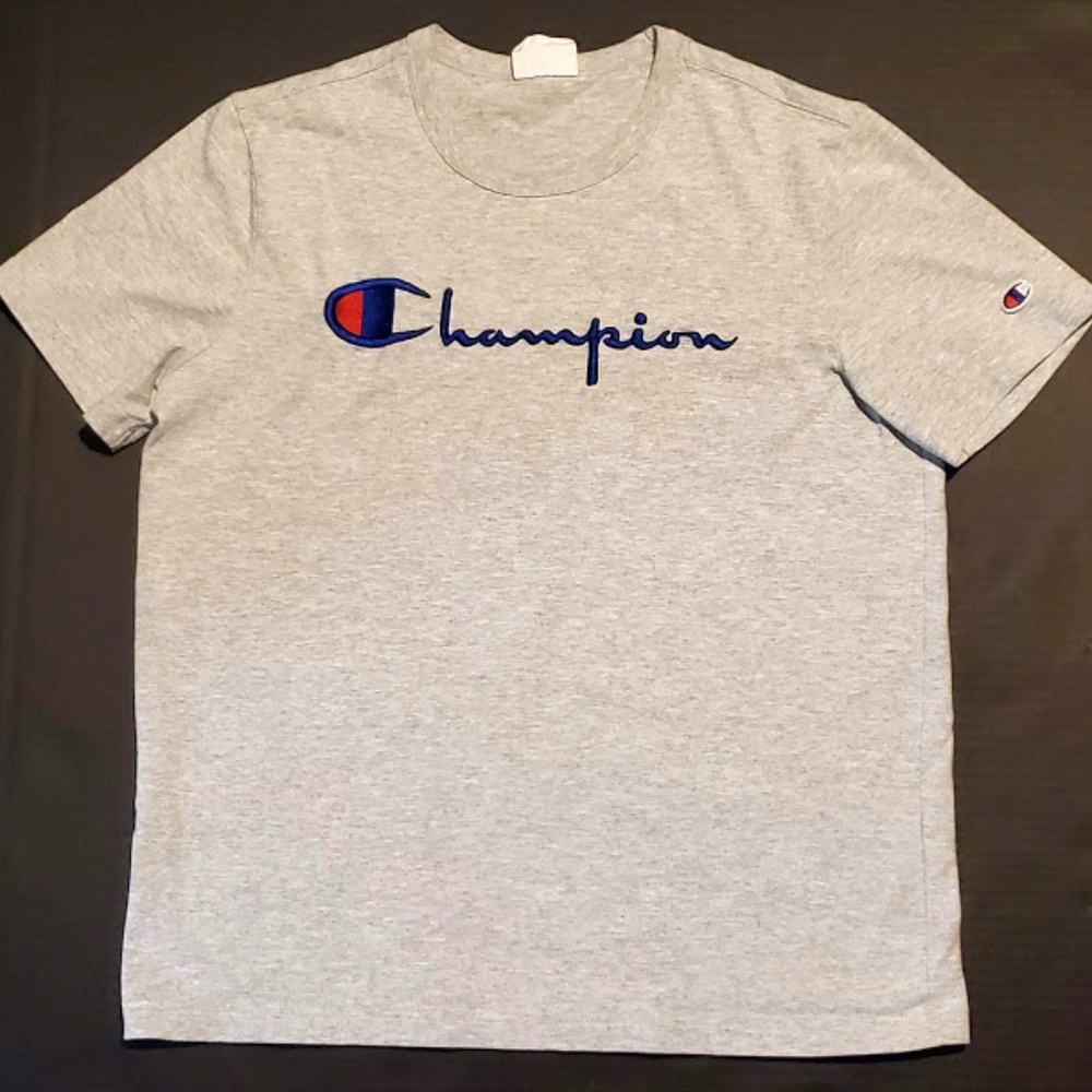 Vtg Champion Reverse Weave Embroidered Logo Tee